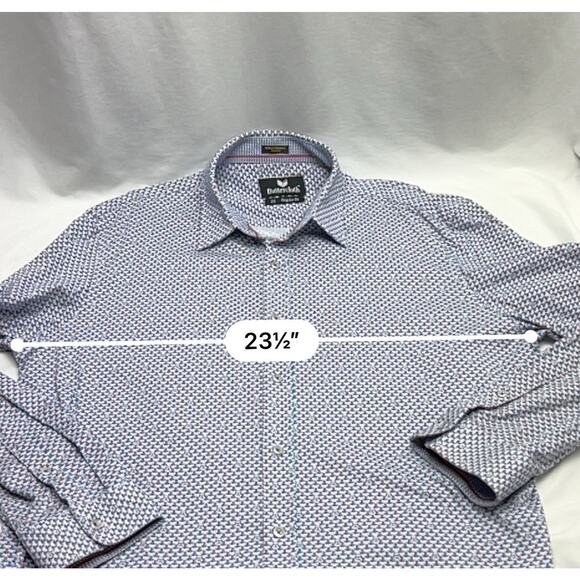 Buttercloth 100% Cotton Shirt Men’s 2X Regular Fit Button Up Long Sleeve - Picture 5 of 8
